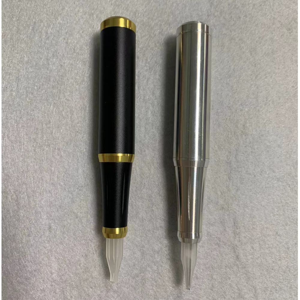 Tattoo Semi-Throw Double Needle Machine, Hollow Cup Motor Tattoo Machine, Double Gun, Can Be Sweep with Double Needle Cap 0.35*50