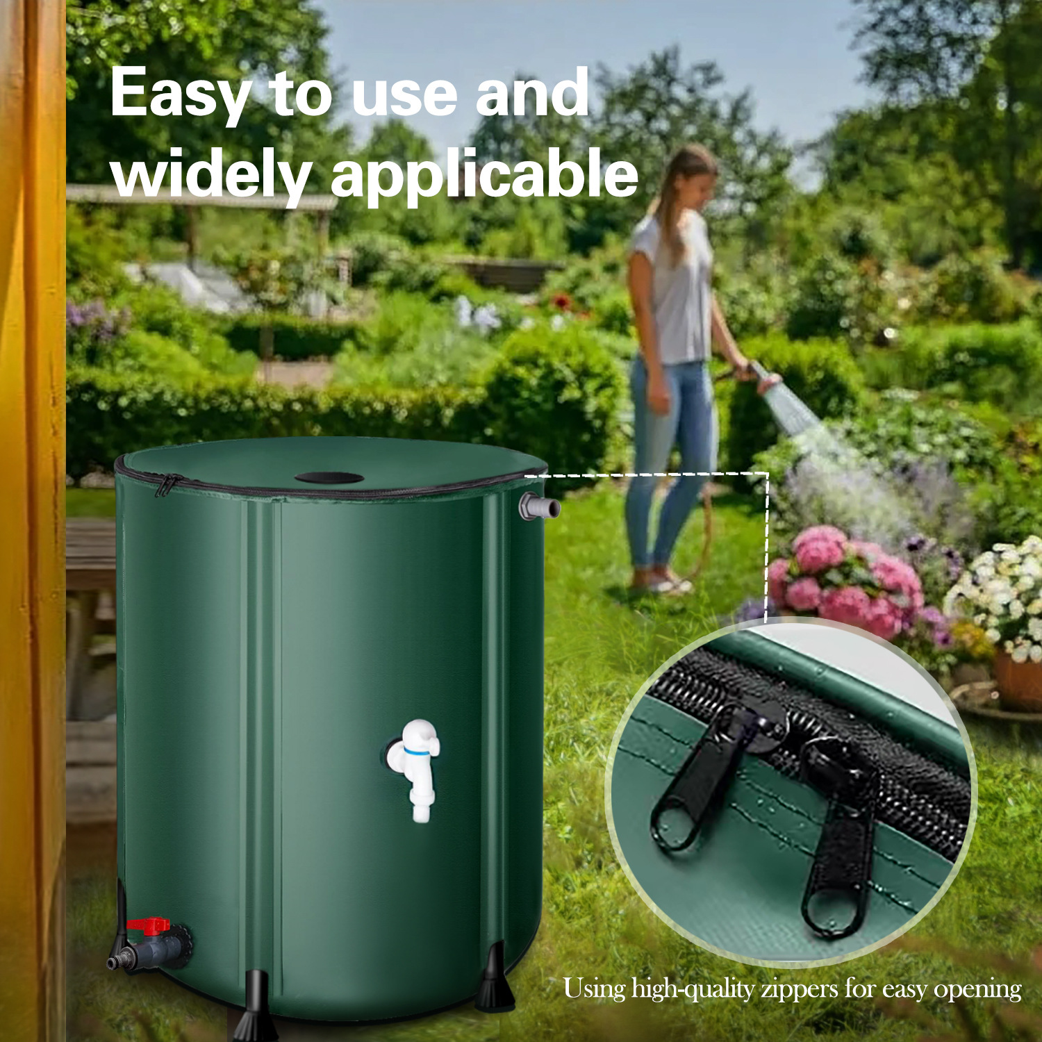 Manufacturers cross-border supply PVC splicing folding bucket garden rain bucket rainwater collector rainwater storage