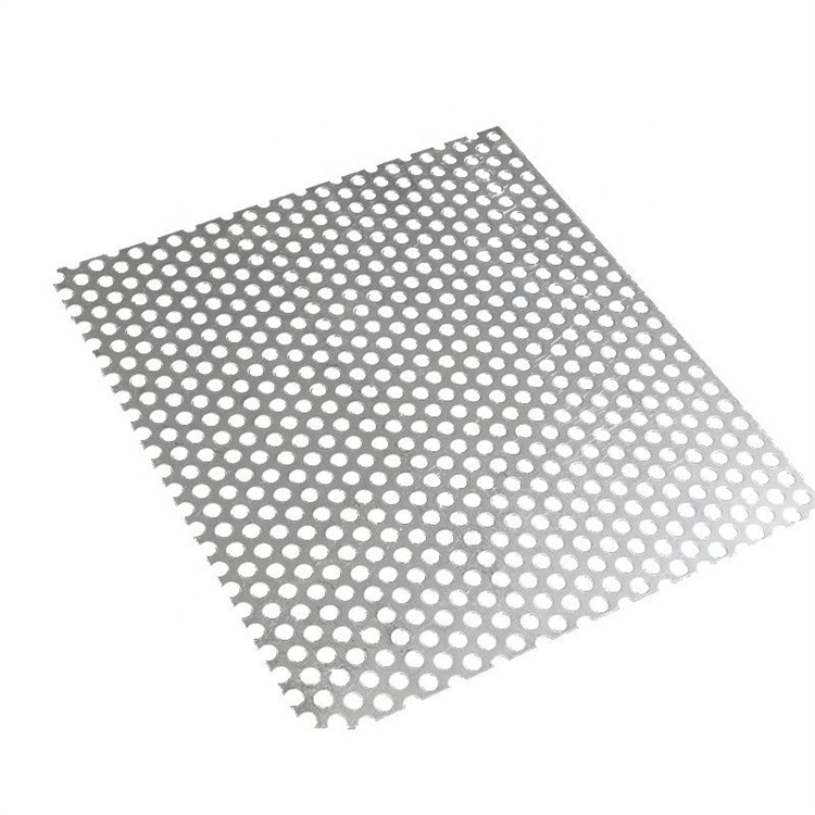 304 Stainless Steel Round Perforated Board Supermarket Storage Spray Perforated Board Anti-Slip Road Crocodile Mouth Perforated Mesh