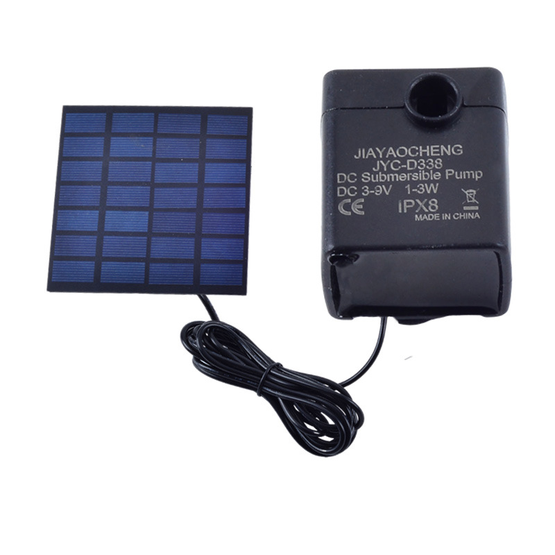 Cross-border in stock outdoor solar fountain LED light garden pool birdbath flowing water floating miniature water pump