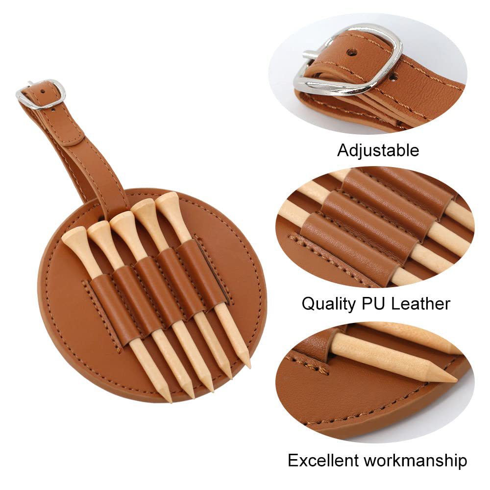 in stock Leather Golf Studs Storage Bag Multi-Pack Leather Cover Multi-Functional Golf Seat Storage Cover