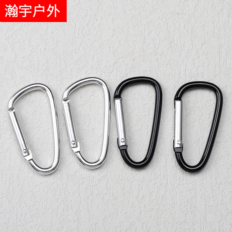 In-Stock 45678 D-Shaped Aluminum Alloy Carabiner, Oxidized Gourd-Shaped Earphone Case Quick-Release Buckle, Outdoor Climbing Buckle