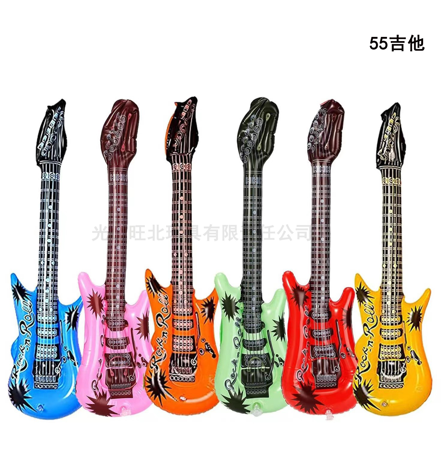 Spot Pvc Artificial Musical Instrument Guitar Saxophone Microphone Digital Keyboard Radio Big Brother Drum Inflatable Toy