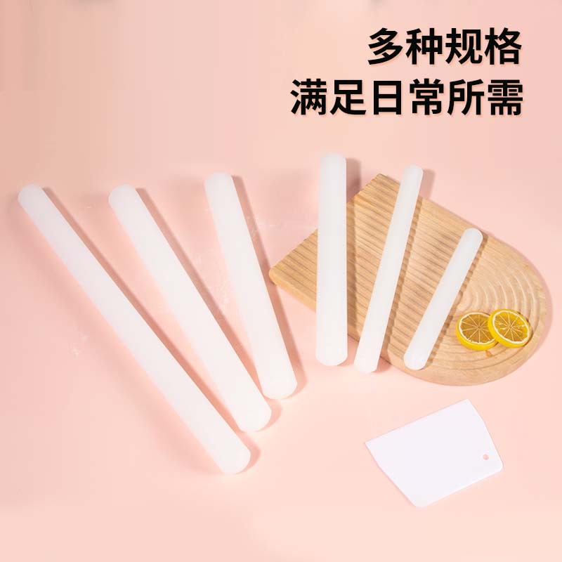 Milk tea shop hand-made lemon hammer rolling dough plastic rolling pin household 9 inch PP non-stick rolling dough popsicle