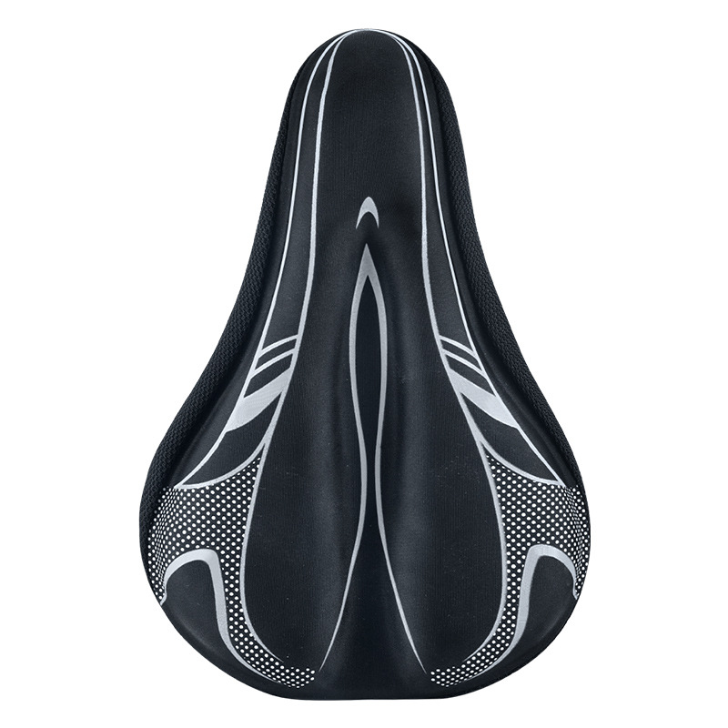 Bicycle Seat Cushion Cover Silicone Thickened Comfortable Soft Road Bike Bicycle Reflective Seat Cushion Cover Accessories Mountain Bike Seat Cover