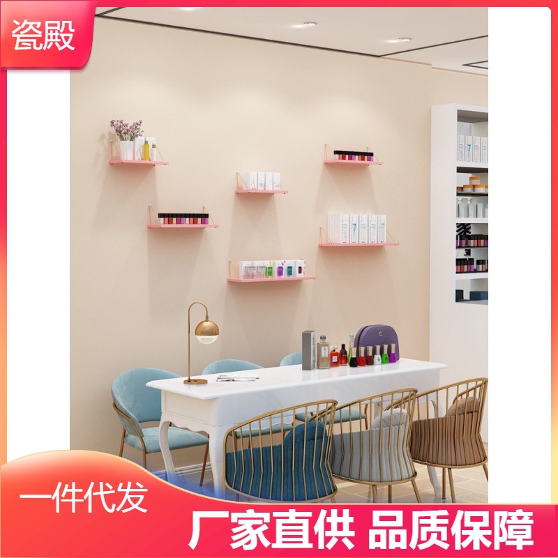 Wall-Mounted Shelf for Bedroom, Wooden Wall-Mounted Bookshelf, No Drilling Required