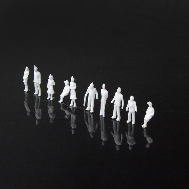 Mini Little Doll Model Mini Landscape Simulation Figure White Man Building Sand Table Scene Handmade Material