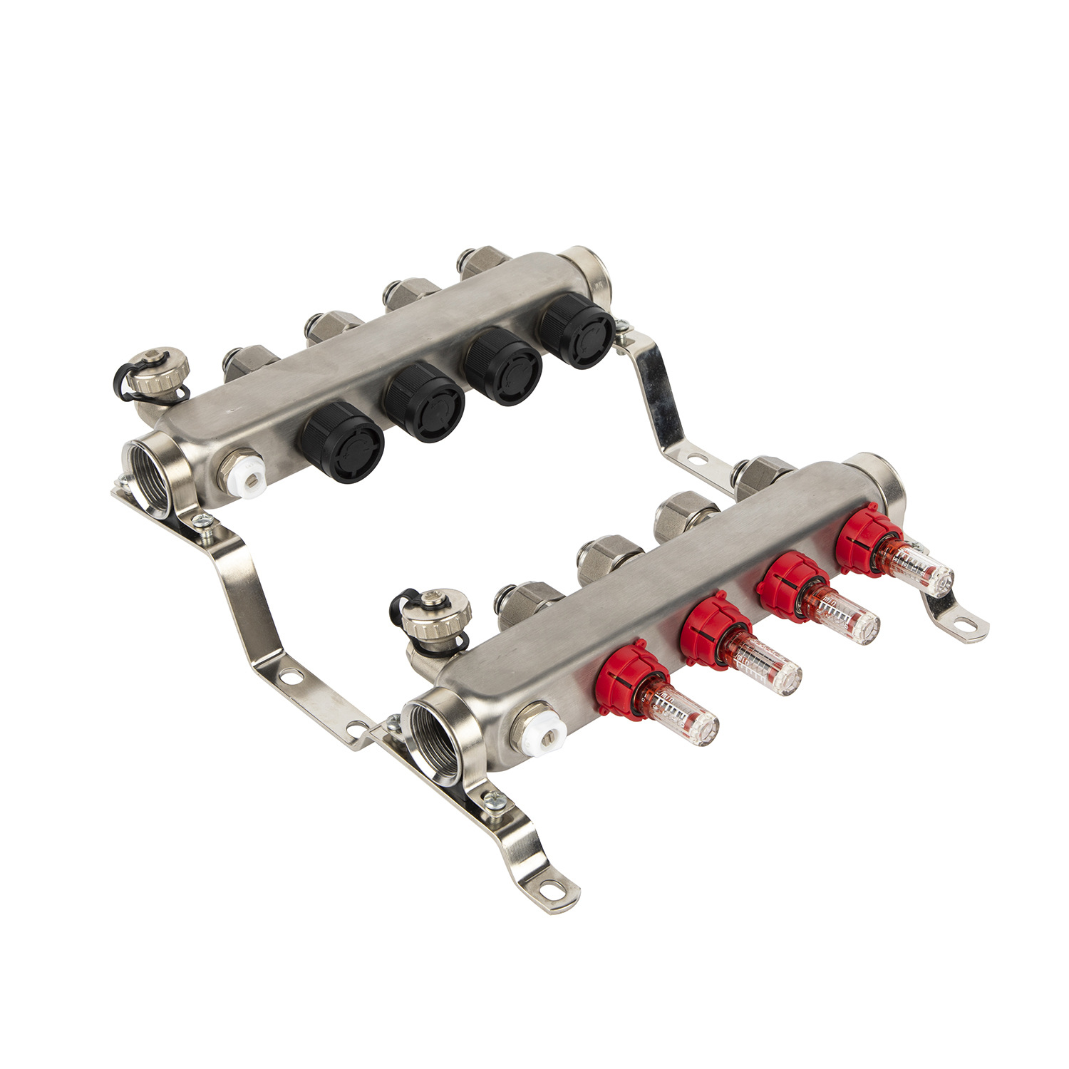 Floor Heating 304 Stainless Steel Distribution Water Collector Set Full Set Household Geothermal Water Distributor Accessories Wholesale