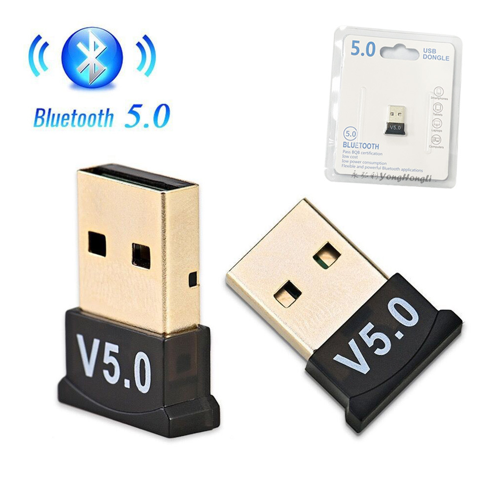 Bluetooth адаптер 5.0 без драйвера для ноутбука и настольного компьютера, USB Bluetooth приемник, беспроводной аудиоконвертер