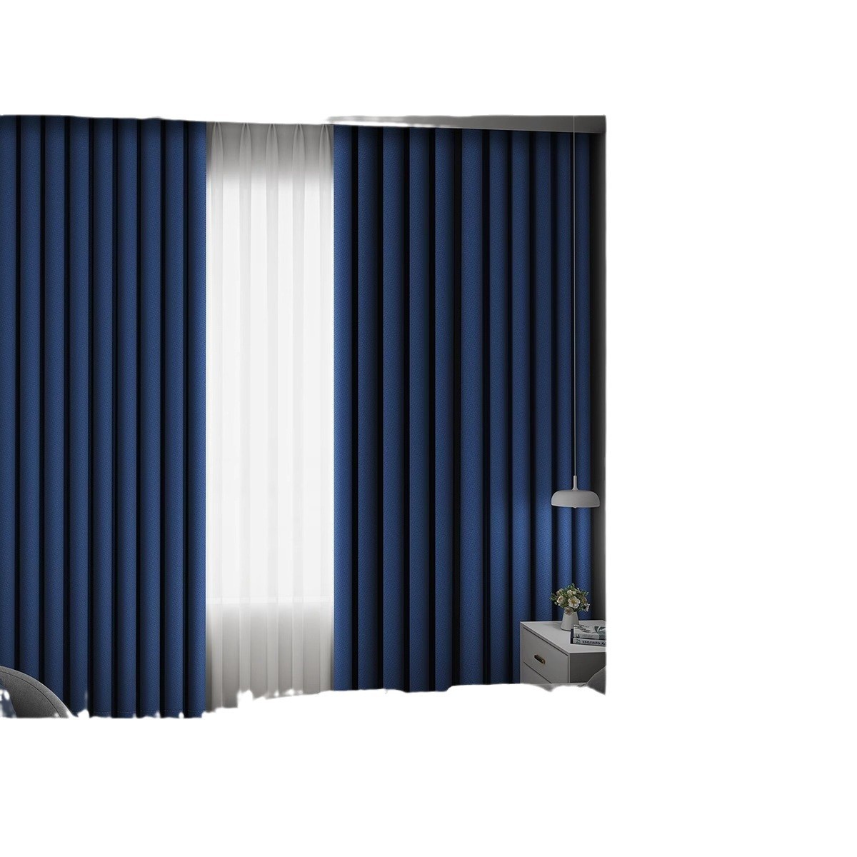 Full Shading Curtain Punch-free Finished Bedroom Sun Protection and Heat Insulation 2024 New Balcony Shading Cloth Master Bedroom Floating Curtain