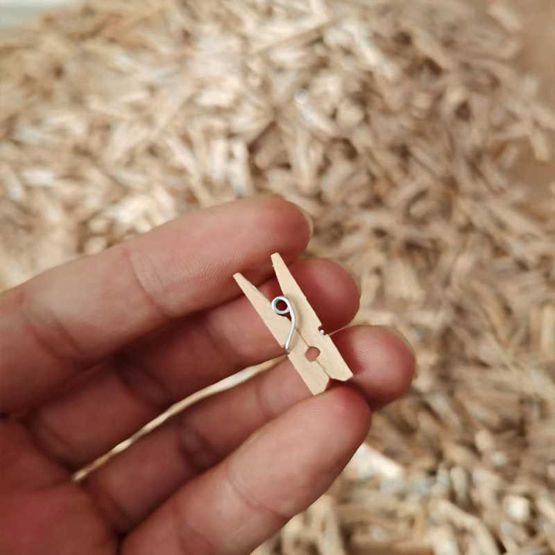 Factory spot 2.5cm wooden clip color photo clip DIY decorative clip Christmas clip mini wooden clip wooden clothes clip