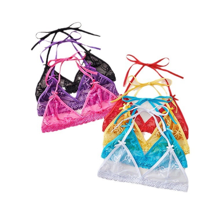 Plus Size XL European and American Lace Sexy Women's Lace Strap Triangle Cup Bra Sexy Top 8811A