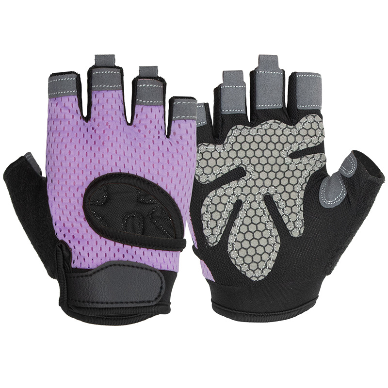 Outdoor Sports Cycling Yoga Gloves Women's Fitness Equipment Weight Training Iron Belt Wrist Half-Finger Gloves Men's Summer