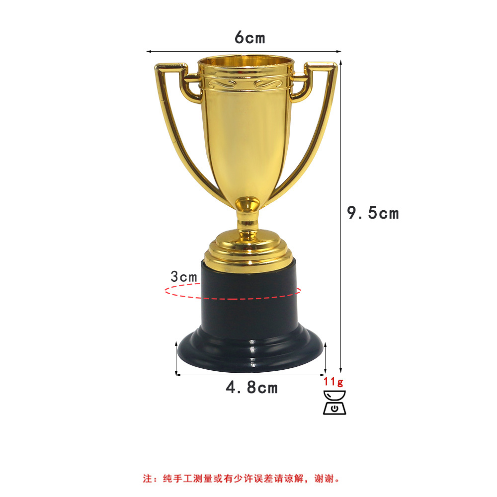Kindergarten Party Honor Golden Small Trophy Toy Children's Awards Plastic Trophy Mini Props Manufacturer Wholesale