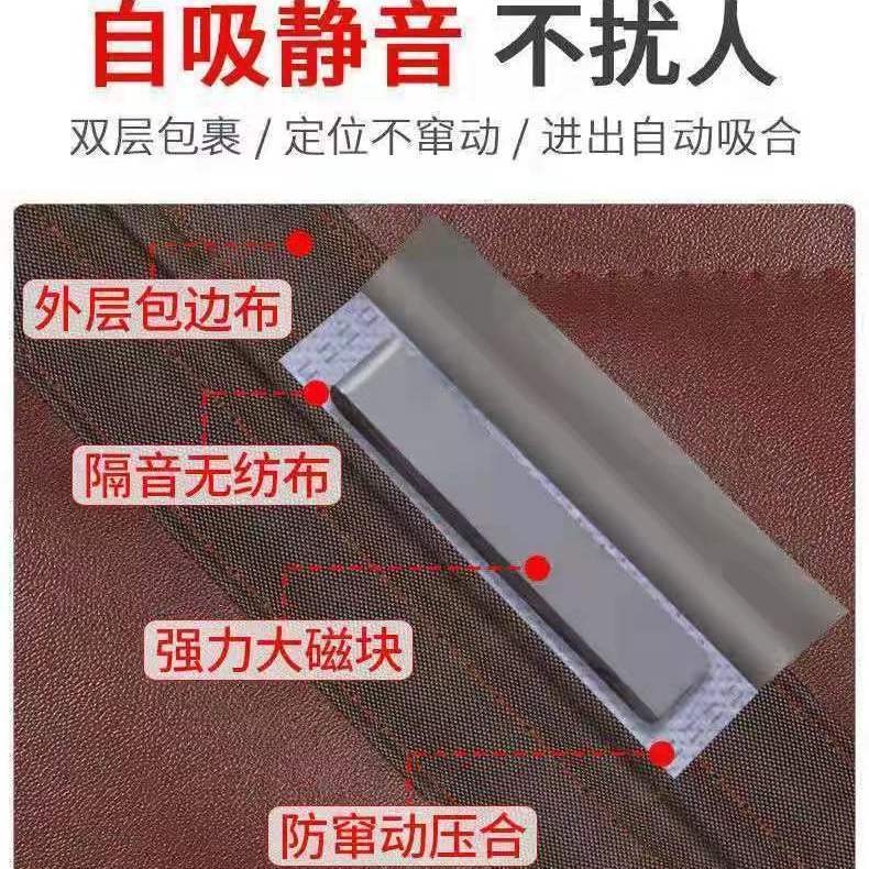 Winter Transparent Magnetic Door Curtain Extra Thick Warm and Cold-Proof Household Partition Bedroom Windproof Door Curtain Windproof Door Universal