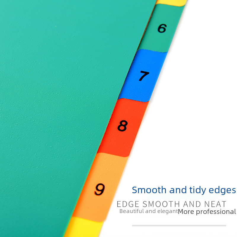 A4PP plastic classification page color digital classification paper paging paper non-word partition paper index paper factory direct sales