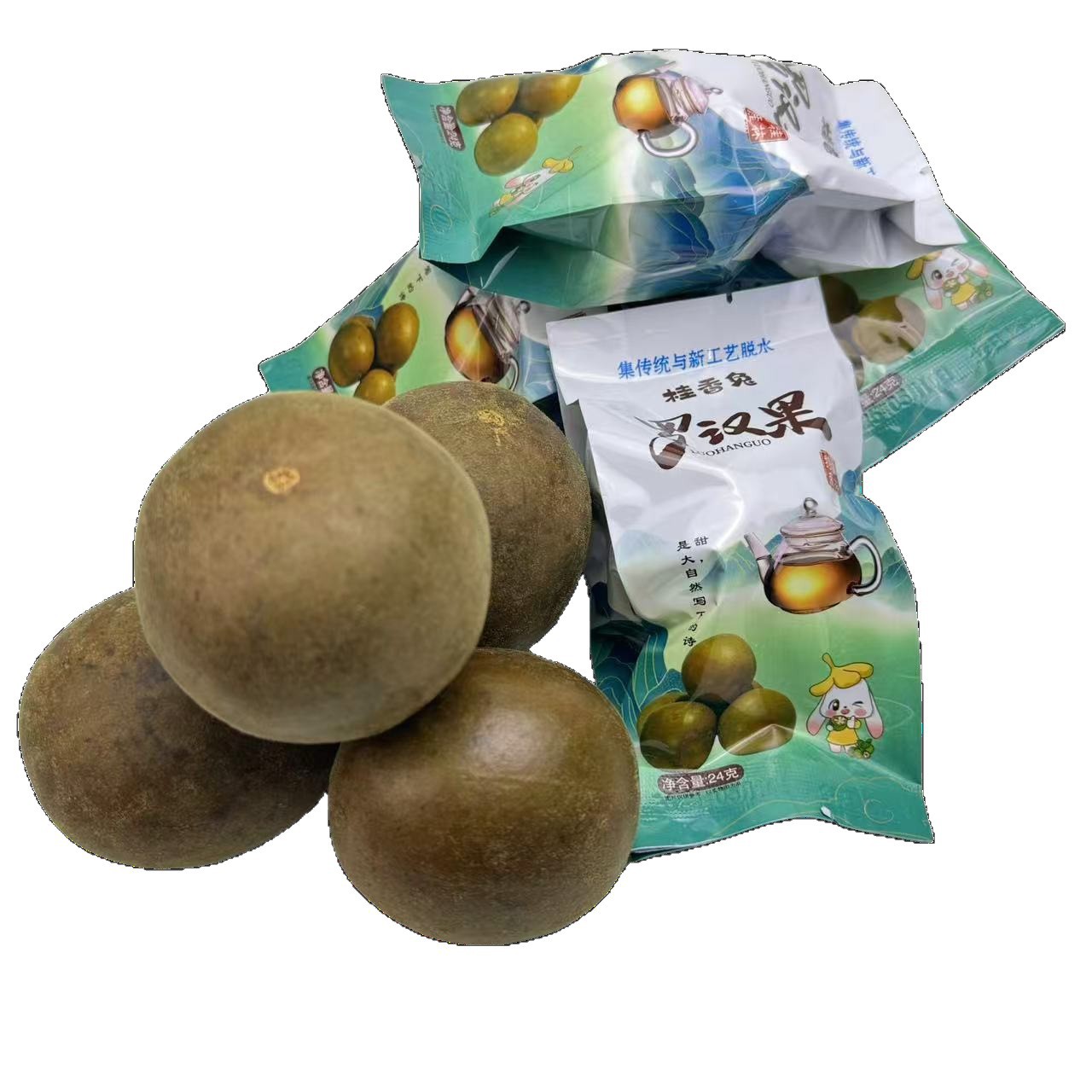 Guixiang Rabbit Brand Separate Packaging Momortia grosvenoris Traditional Baking Dried Fruit Tea Bag Guangxi Guilin Native Health Tea