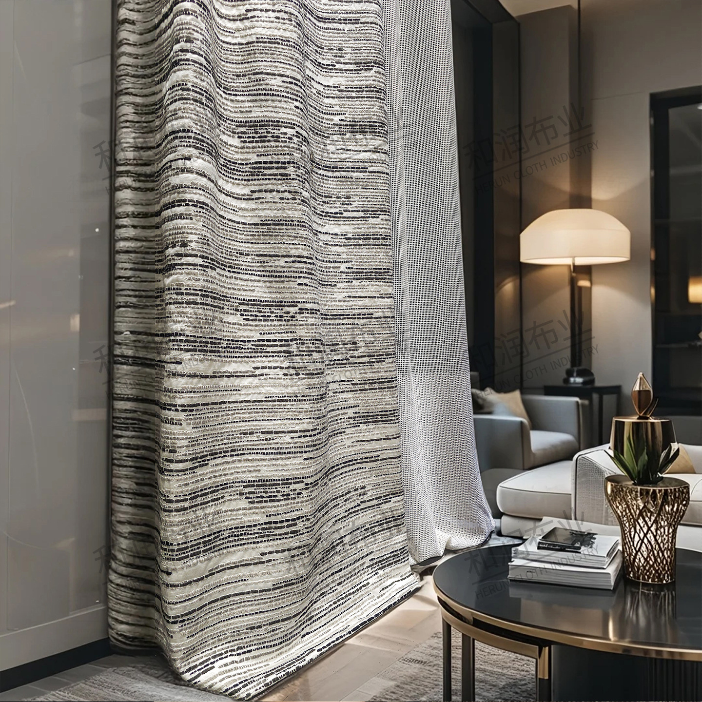 Modern Light Luxury Embroidered High-End Curtains, Luxurious French-Style Villa, Simple Living Room, High-End Bedroom, Full Blackout