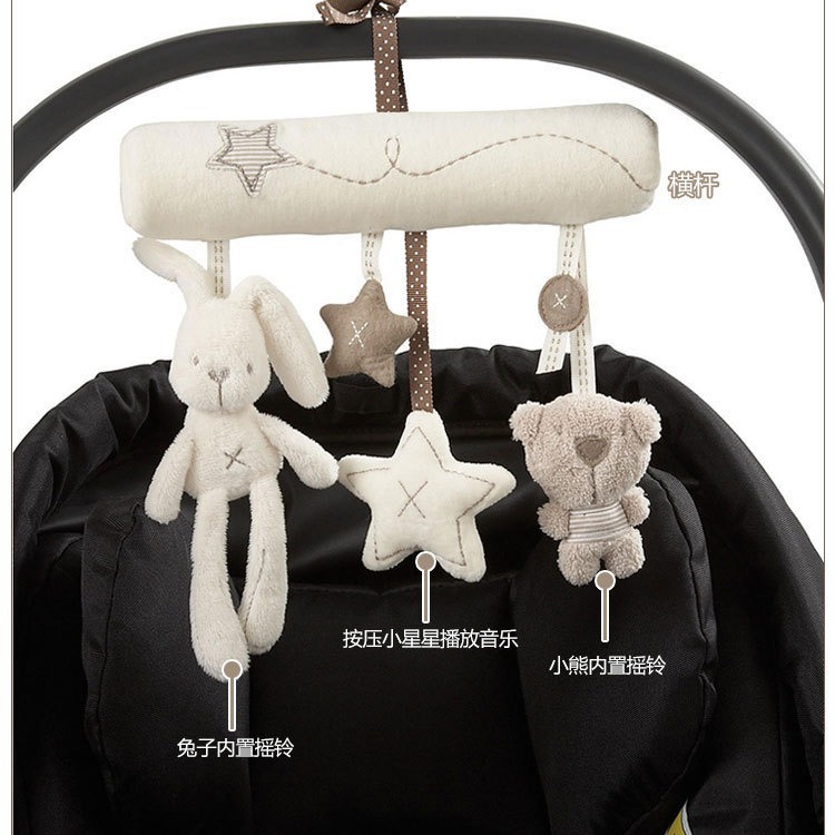 Little Rabbit Car Hanging Bed Bell Bed Hanging Music Bed Hanging New White 0.12