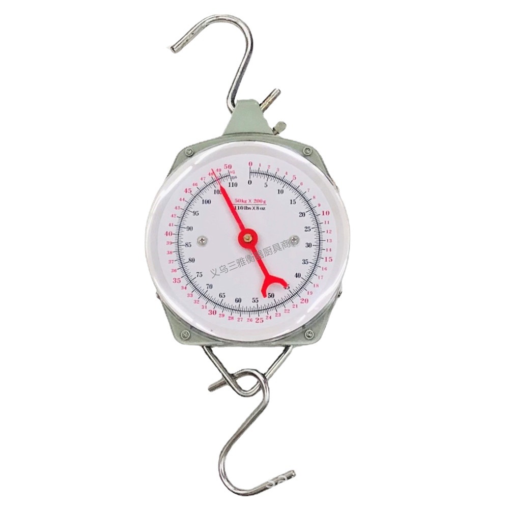 Commercial kg crane scale medium and large mechanical pointer watch disc Hook scale 50 ~ 200kg spring scale foreign trade