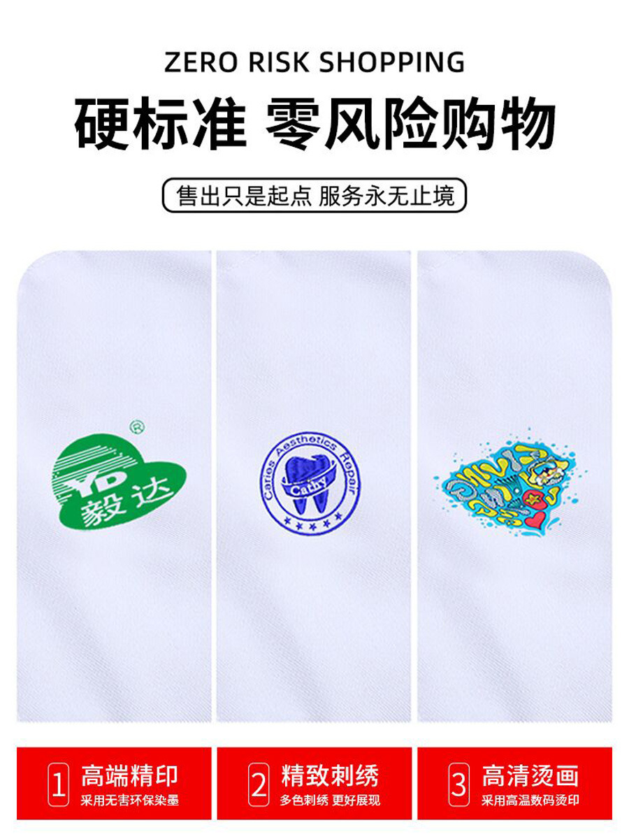 Blue Coat Custom Work Clothes Handling Labor Protection Clothing Embroidered Long-Sleeved Dustproof Clothing Work Clothes Wholesale Factory Smock with Printing