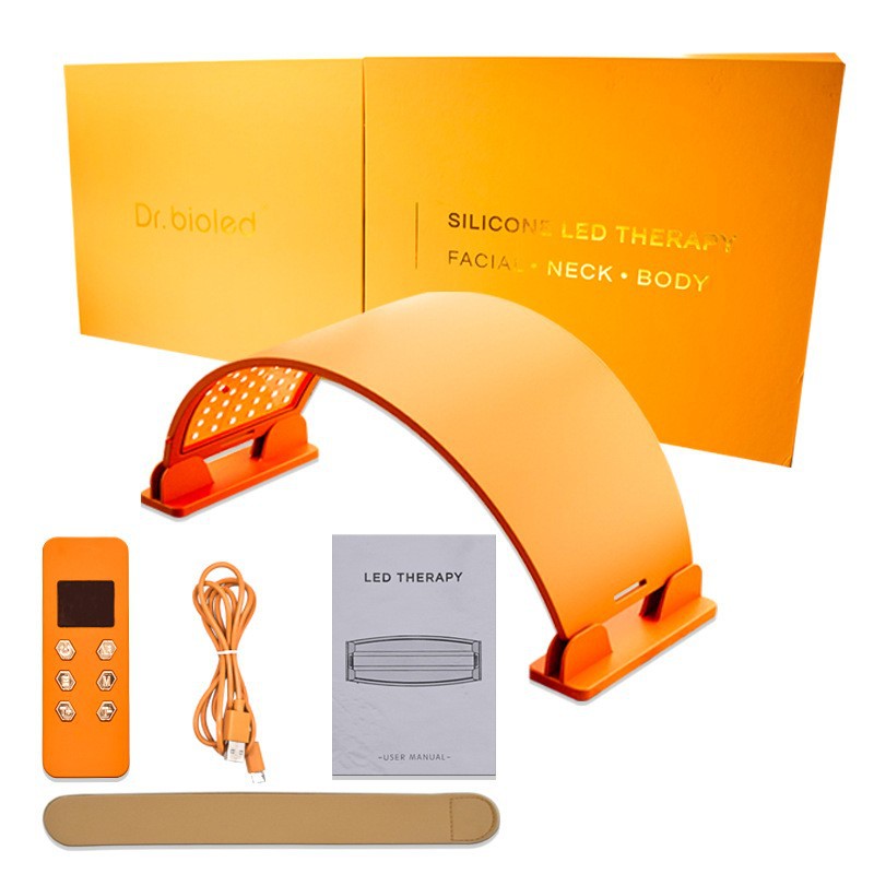 Soft Silicone Spectrometer 8-Color Photon Led Phototherapy Skin Beauty Instrument Fine Skin Beauty Pdt Phototherapy Large Row Lamp Instrument 216 Pieces