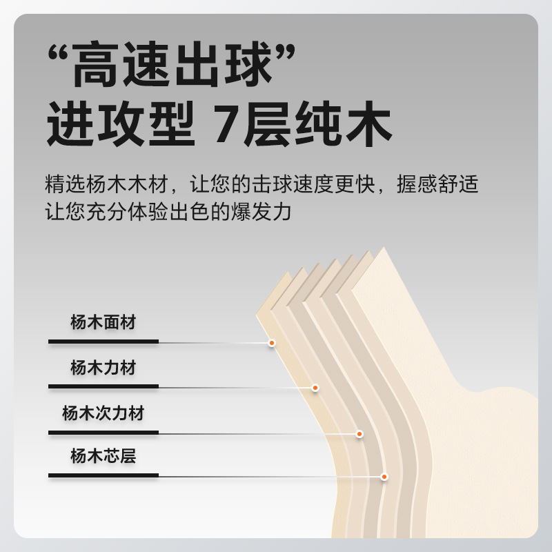 Fighting Table Tennis Bat A10 Students Beginner Training 3-Star Pure Solid Wood Table Tennis Bat suit Cross-Border Table Tennis Bat