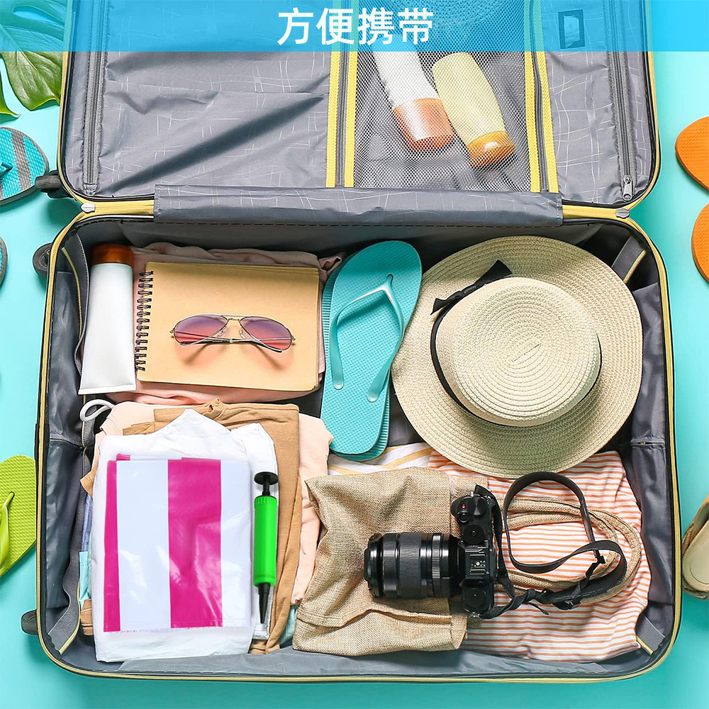 Cross-border Summer PVC Inflatable Floating Row Foldable Striped Floating Bed Water Inflatable Lounger Swimming Pool Hammock Floating Row