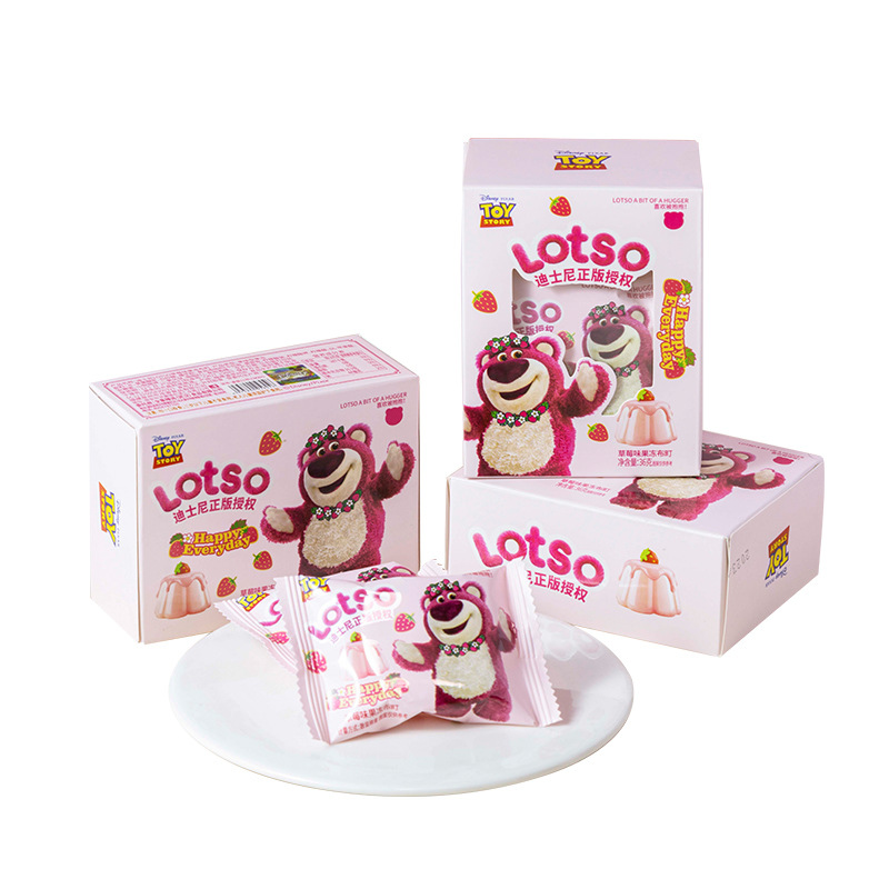 Disney Strawberry Bear White Peach Flavor Strawberry Flavor Buchi Box Wedding Birthday Baby Full Moon Accompanying Gift Box