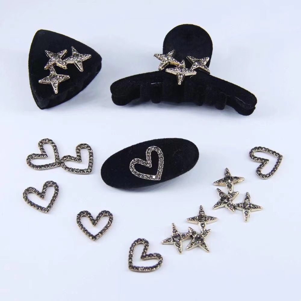 Алюминиевые звезды любовь стразовые буквы ювелирная заколка для волос DIY аксессуары для волос материалы головного убора