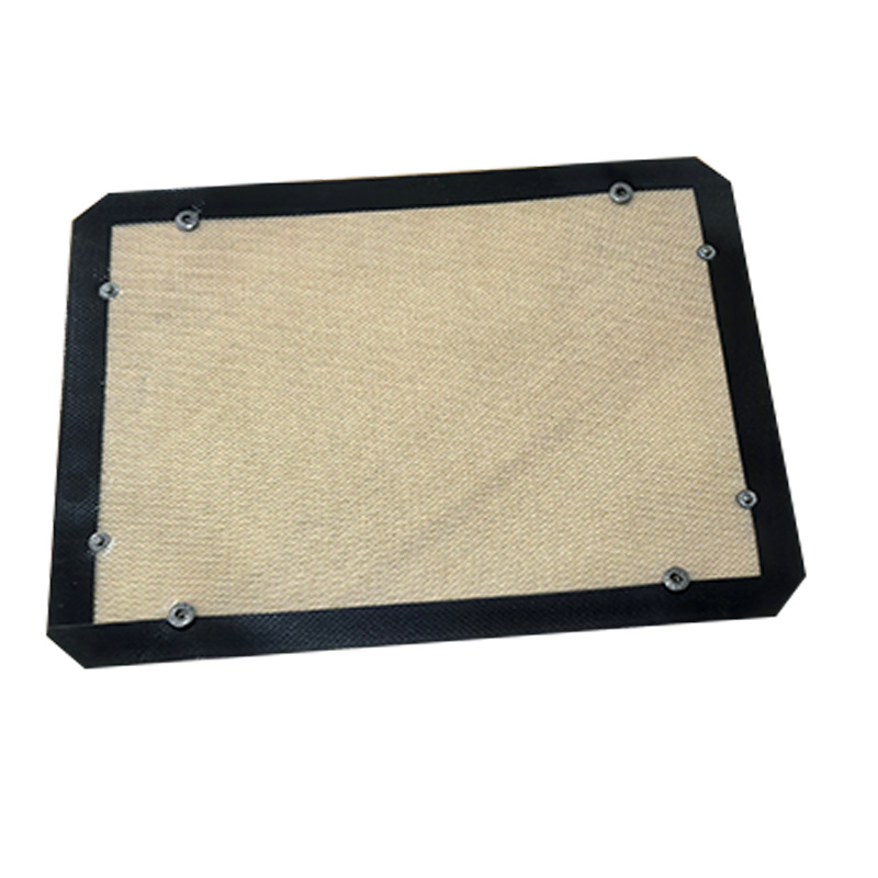 baking mat high quality with buttons spill-proof black baking oven baking mat puff grilled wings silicone baking mat