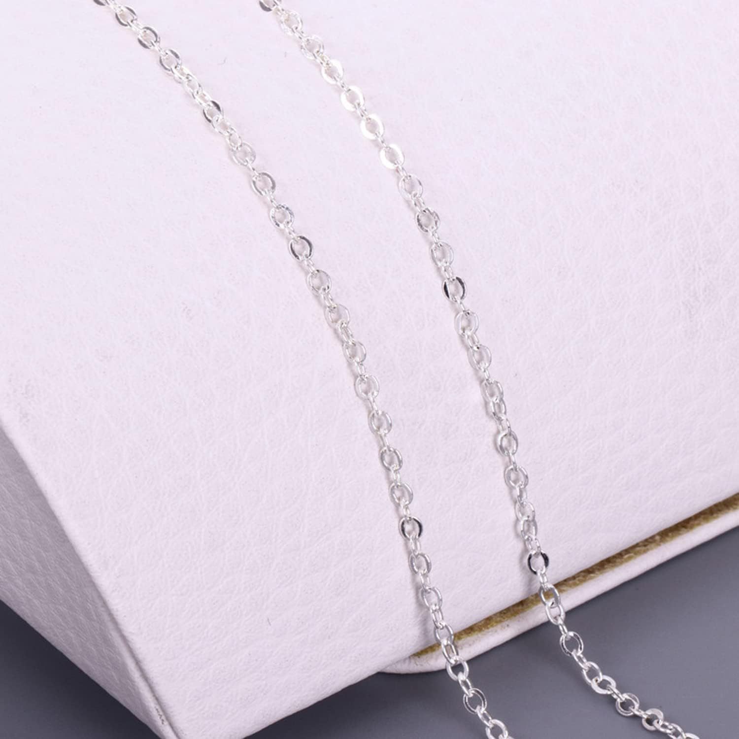 Jishi 80 Feet (Approximately 24.4m) Necklace Jewelry Making Chain Ring Roll Bulk 2 mm - Hand