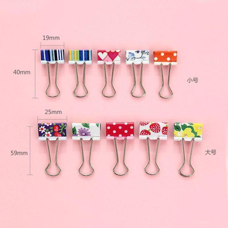 Colorful Binder Clips Cute Floral Swallowtail Clips Student Folders Exam Organizer Clips Ins High Aesthetic Value