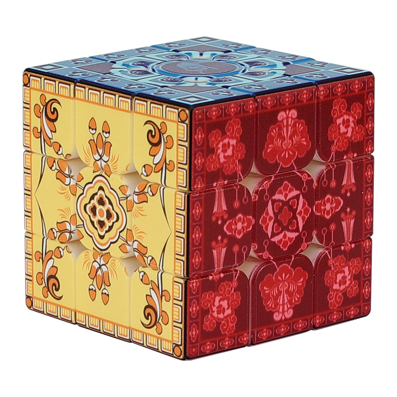 Third-order 5.7cm small amount of customized creative education UV printing advertising logo gift activities DIY right angle Rubik's cube