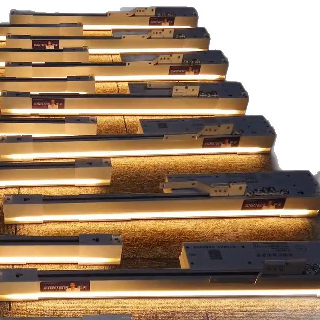 Electric Curtain Track with Intelligent Dimmable Ambient Lighting for Balcony and Bedroom, Blackout Curtains with Voice Control for Living Room