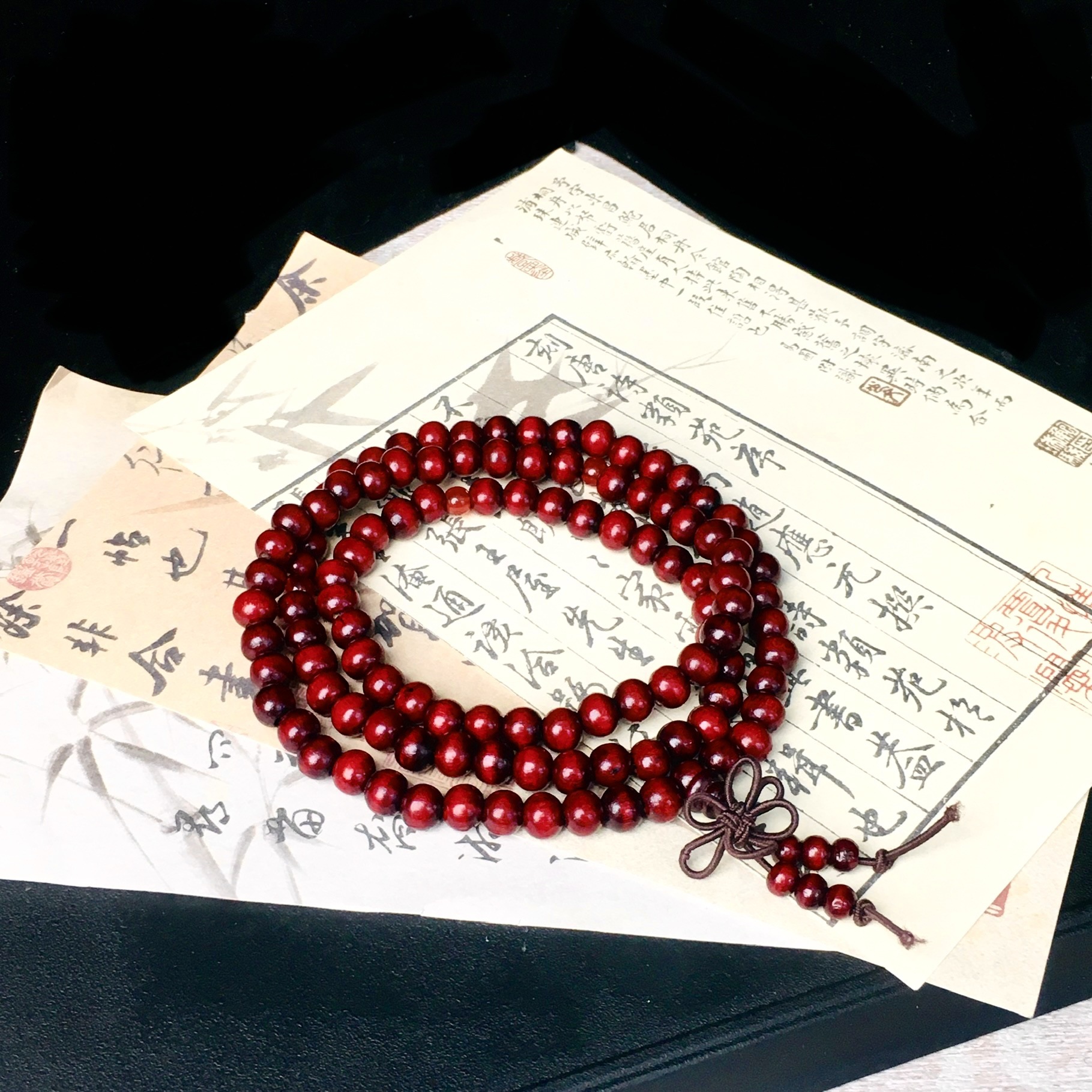 108 Red Apple Beads