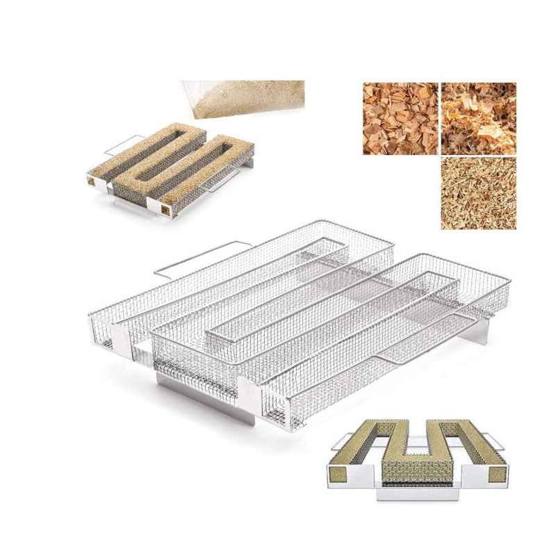 Cold Smoke Generator Suitable for Barbecue Grills and Smokers, M-Type Design, 304 Stainless Steel Smoking Basket Manufacturer