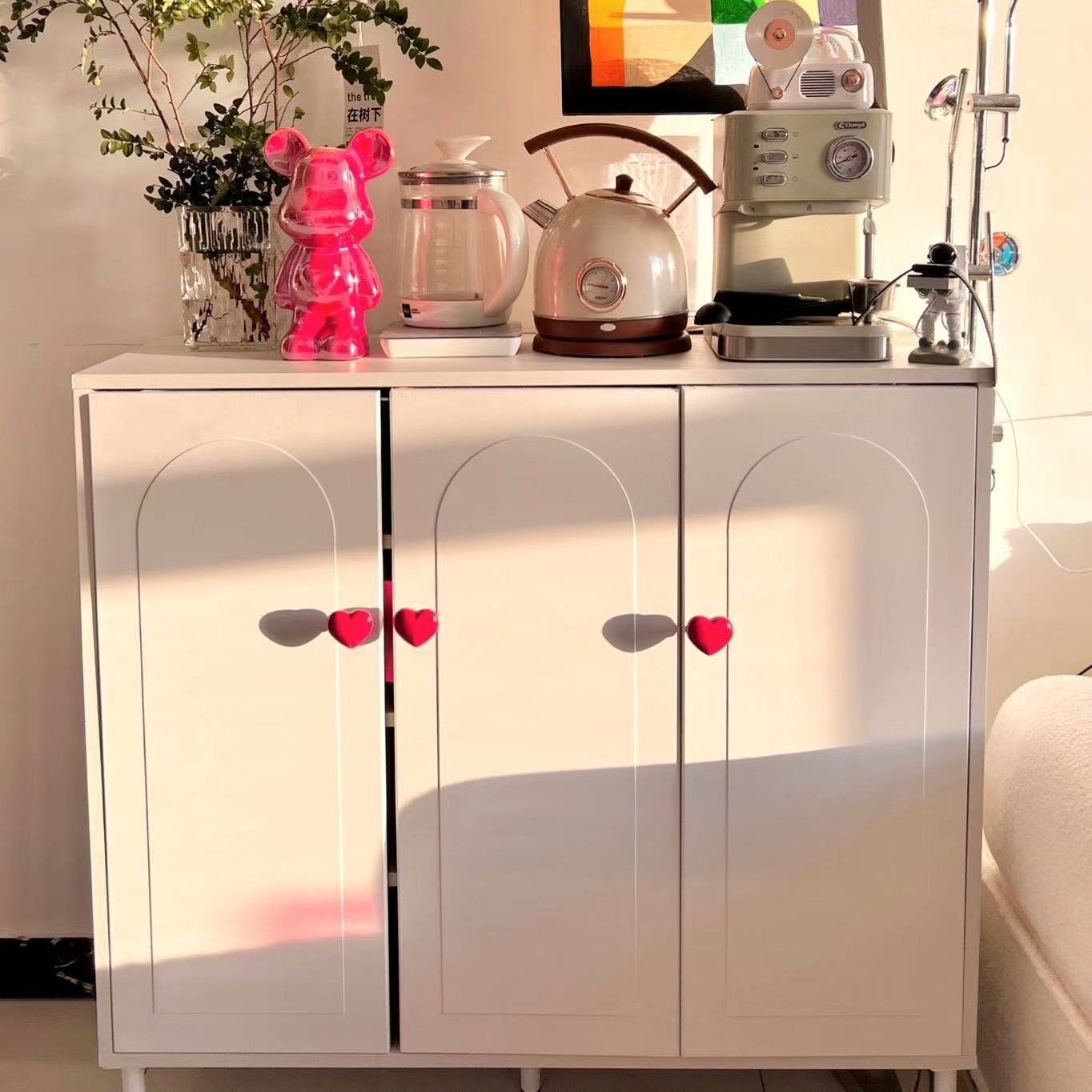 Color heart-shaped toilet press creative toilet toilet tank button auxiliary device fashion love button