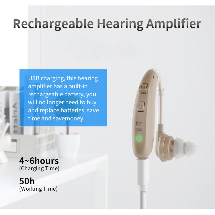Mixed cross-border hot hearing aids built-in battery rechargeable high-volume hearing aid headphones cross-border English and Russian generation