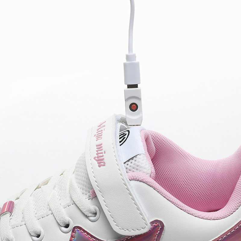 Cross-border heywalk shoes new two-wheeled mi ya miya detachable hidden charging children's illuminated roller skates