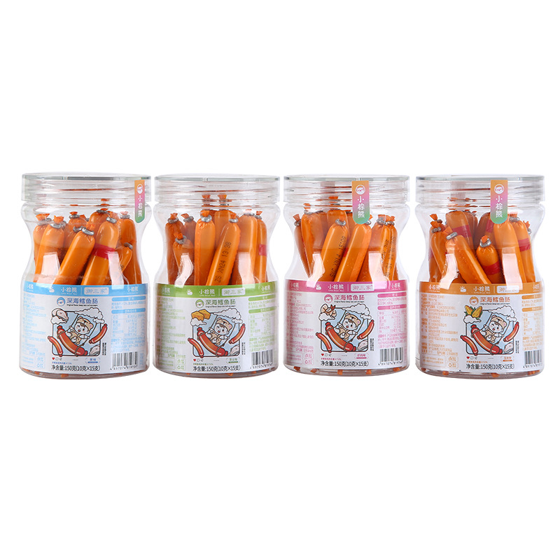 Hong Kong little brown bear deep sea cod sausage 150g 4 flavor optional canned 10G × 15 cod sausage snacks