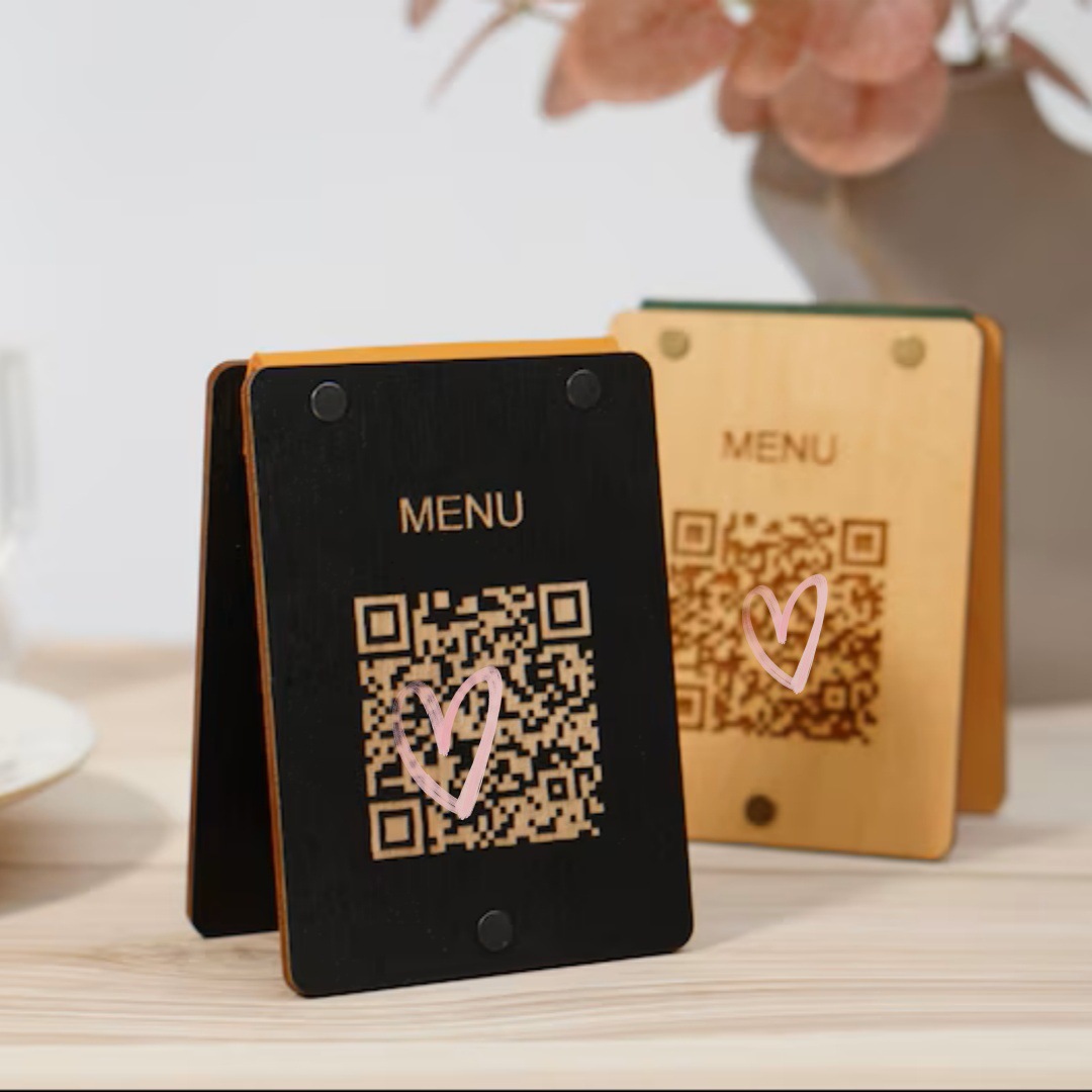 Персонализированная креативная индивидуальная деревянная карта заказа с QR-кодом для ресторана, лучший подарок для друзей и пар
