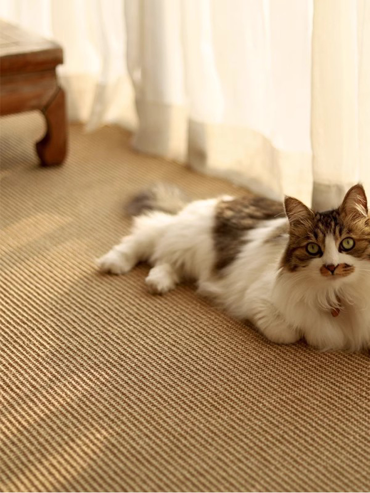 Ручной шитый коврик из сизаля для гостиной и спальни, журнального столика, эркера, когтеточки для кота, коврик для ног, соломенный татами