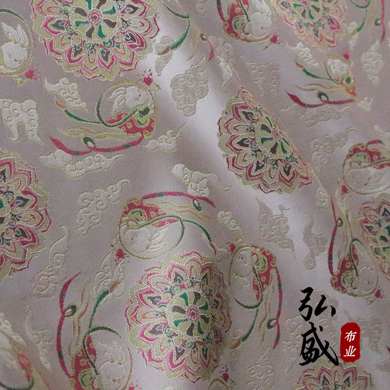 Imitation Song Jin Dunhuang Feitian Rabbit Dress Cheongsam Chinese Jacket Luggage Ancient Style Fabric