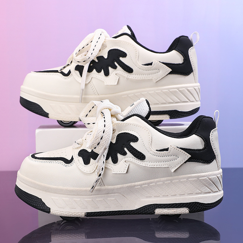 Factory Direct New Children's Four-wheel Tyrone Shoes Girls Boys Stealth Pulley Boys Skates Students Cross Border