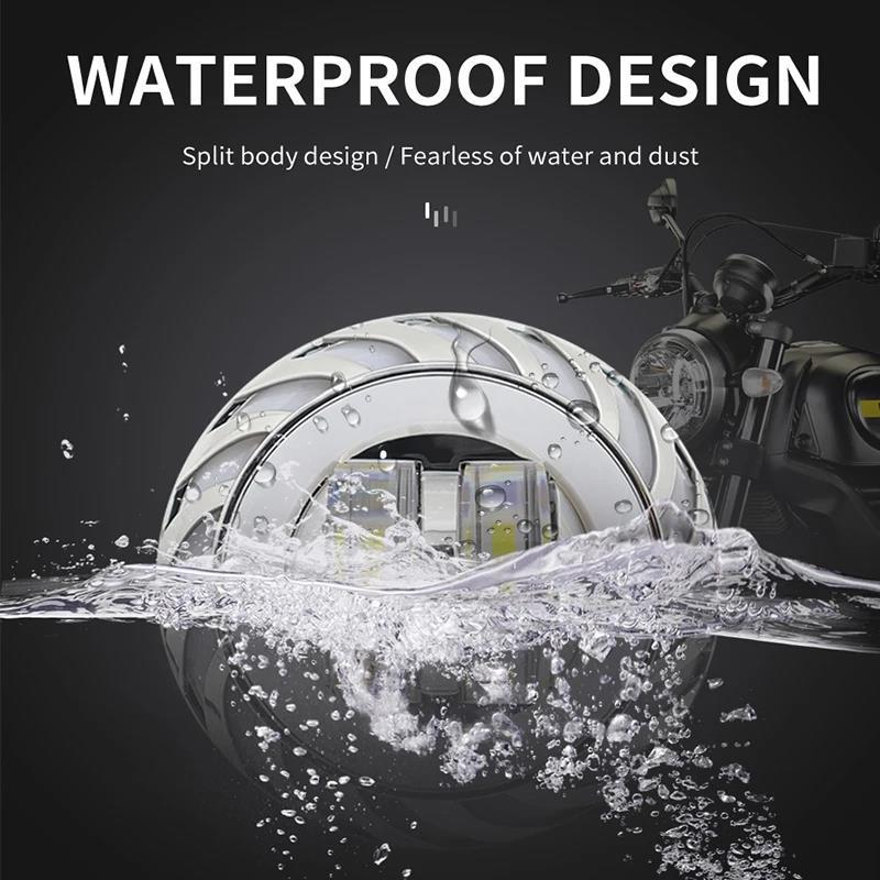 Car and Motorcycle 4800Lm Led Angel Devil Eye Projector Lens High/Low Beam Frequency High-Brightness Projection