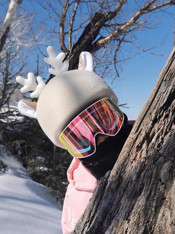 Ski Helmet Hat Cover Cute Cartoon Cat Ears Baby Same Style Single and Double Board Battery Helmet Cover for Men and Women