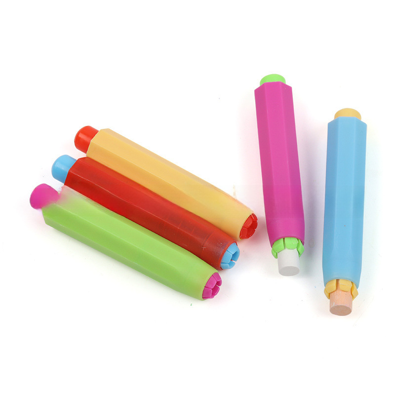 Factory wholesale plastic chalk set color dustproof chalk set children teacher guard chalk clip drawing board accessories