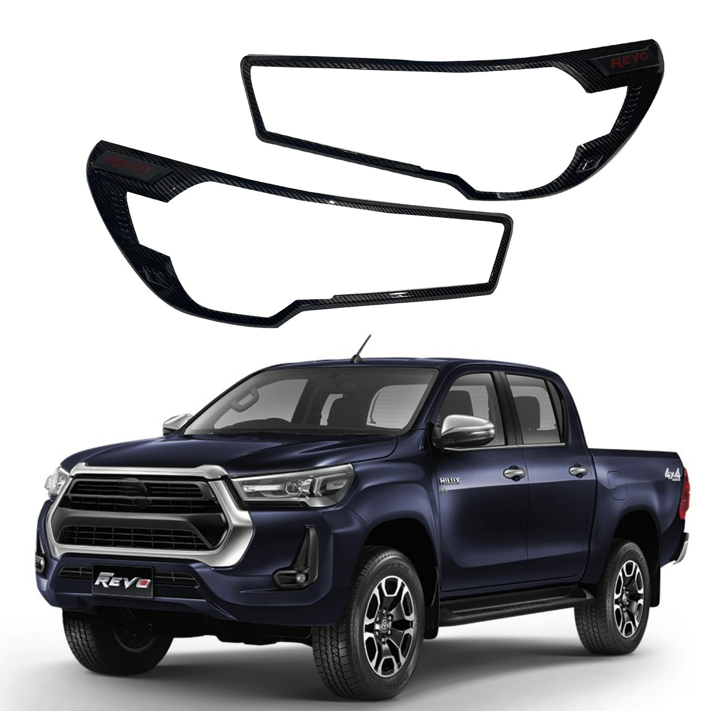 Подходит для Toyota Hilux 2021, модифицированная крышка фары, специальная рамка фары Hilux Revo, кросс-бодер