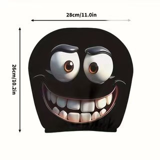 Cross-Border Wholesale Skull Car Headrest Funny Headrest Cover Car Mesh Pillow Cover Funny Anti-Theft Simulation Pillow Cover